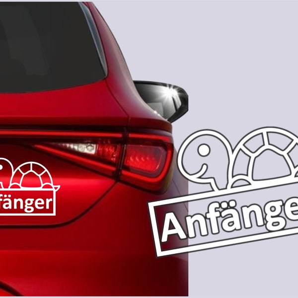 Fahranfänger Auto Aufkleber Anfänger Autoaufkleber Sticker