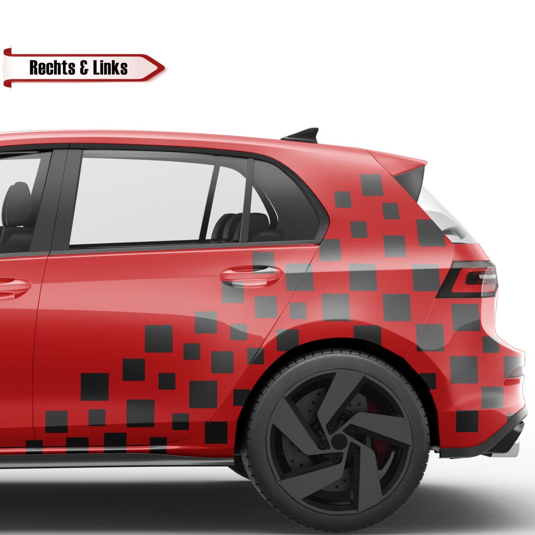 Rectangles Side Sticker Rectangle Car Sticker Retro Car Sticker Pixel ...