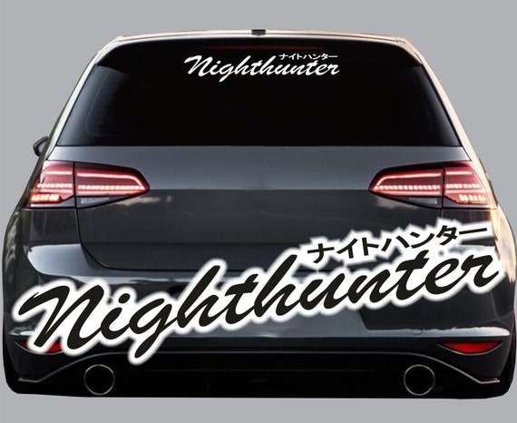 Car Sticker Nighthunter Car Sticker Car Sticker Jdm Front Windows Blinding  Stripes 