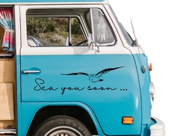 Sea you soon Seagull Motorhome Caravan Sticker Car Caravan Van Sticker Car Sticker Womo Camper