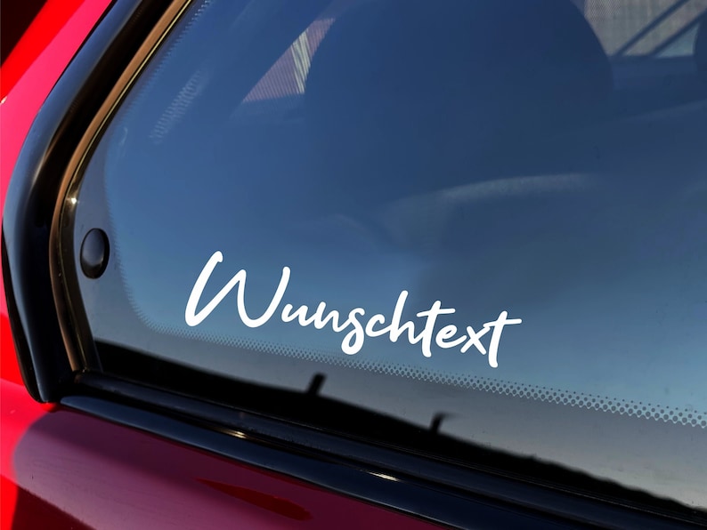 Personalisierte Wunschtext Aufkleber Autoaufkleber Sticker selbst gestalten Bild 1