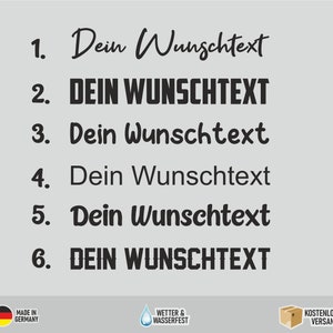 Personalisierte Wunschtext Aufkleber Autoaufkleber Sticker selbst gestalten Bild 2