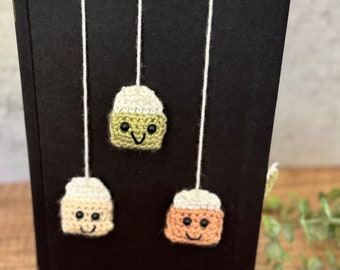 Handmade Crochet Teabag Bookmark | Cute Tea Lover Gift
