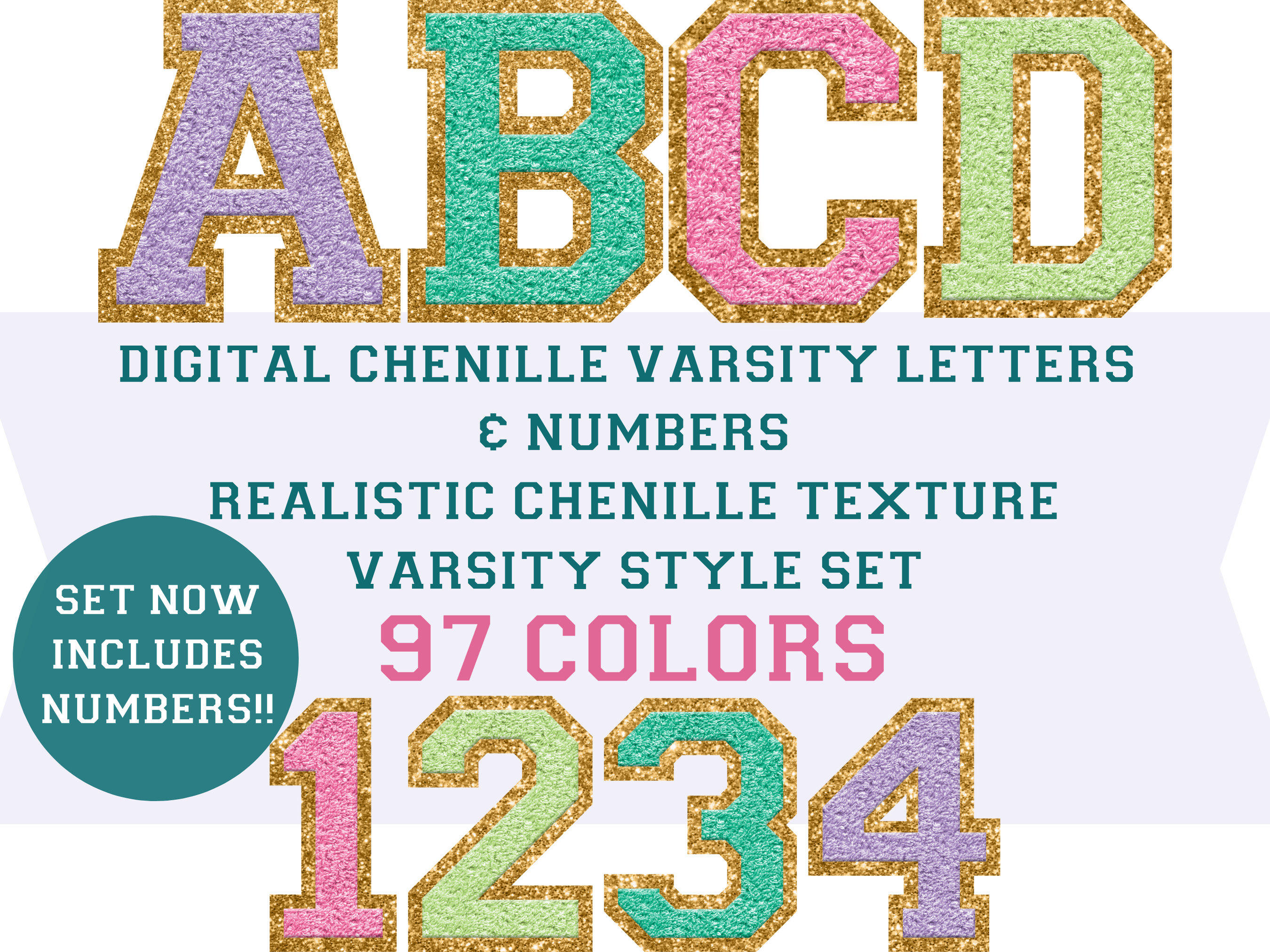 Faux Chenille PNG Alphabet Letters Numbers Sorority Etsy