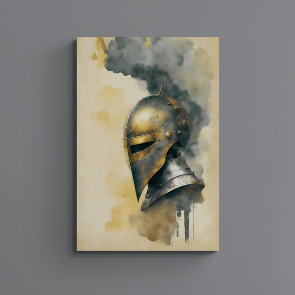 Knights Armour Wall Art for Medieval Home Décor | Knights Helmet Wall Décor | Printable Print Digital Download