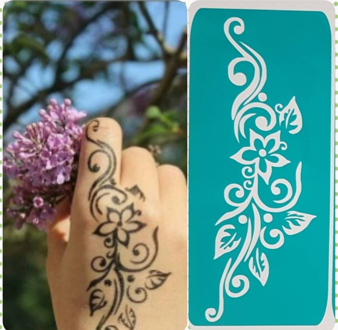 Henna Stencils Tattoo Stencil Temporary Tattoo Sticker Etsy