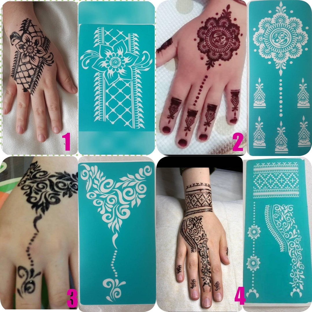 Henna Stencils Tattoo Stencil Temporary Tattoo Sticker Etsy