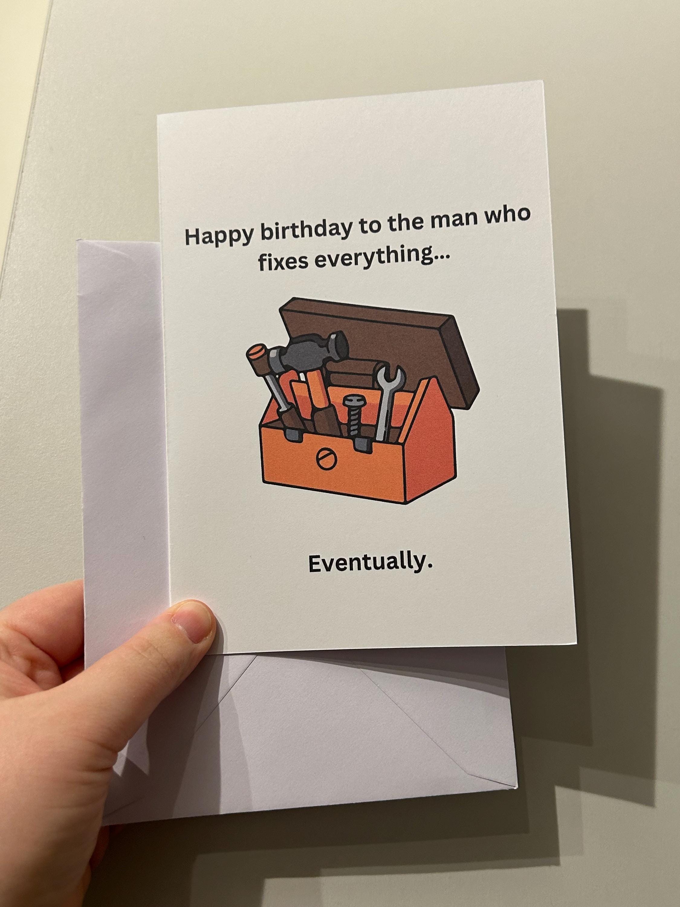 Funny Card for Him | Humorous Birthday Card for Dad, Husband, Boyfriend ...