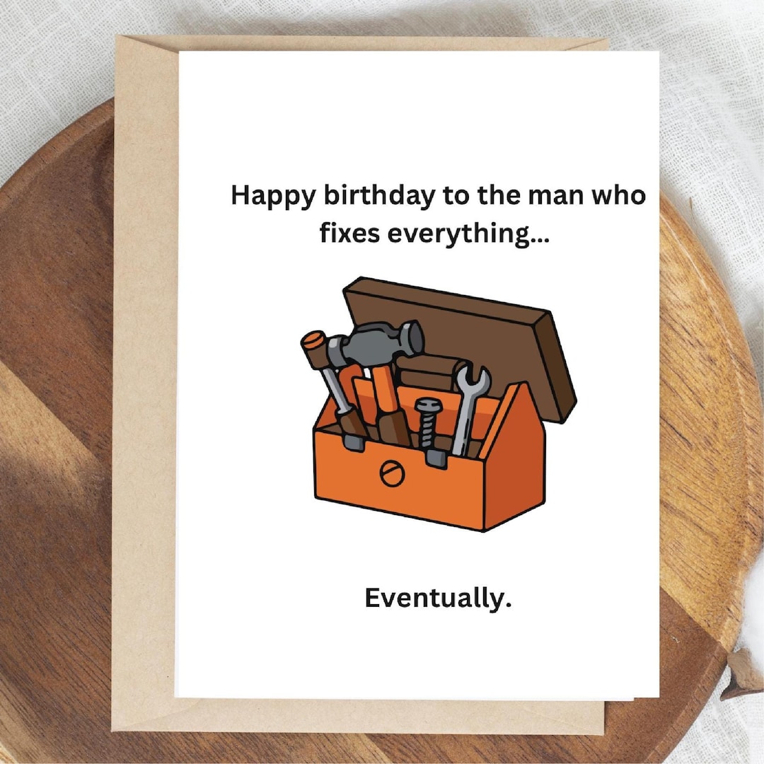 Funny Card for Him | Humorous Birthday Card for Dad, Husband, Boyfriend ...