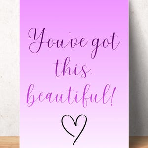 You've Got This – Motivational Print, A4 Pastel Wall Art, Encouragement Poster