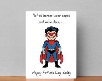 Tarjeta minimalista para el Día del Padre, tarjeta ilustrada para papá, tarjeta con mensaje, la mejor tarjeta para papá de hijo a padre, tarjeta sencilla para papá, Día del Padre en el Reino Unido