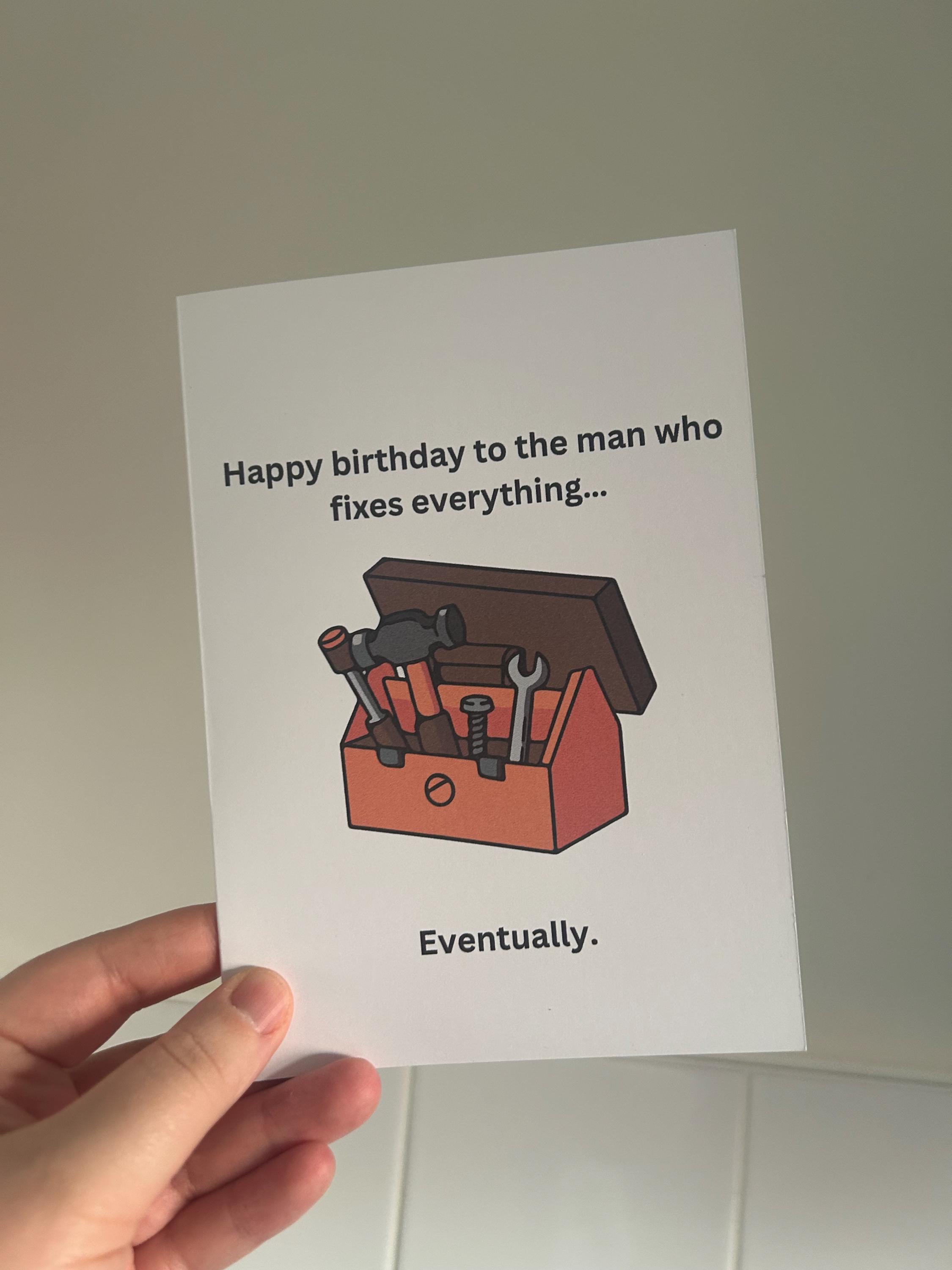Funny Card for Him | Humorous Birthday Card for Dad, Husband, Boyfriend ...