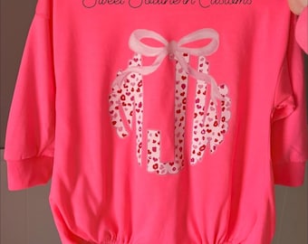 Pink Cheetah monogram custom name Bubble Romper