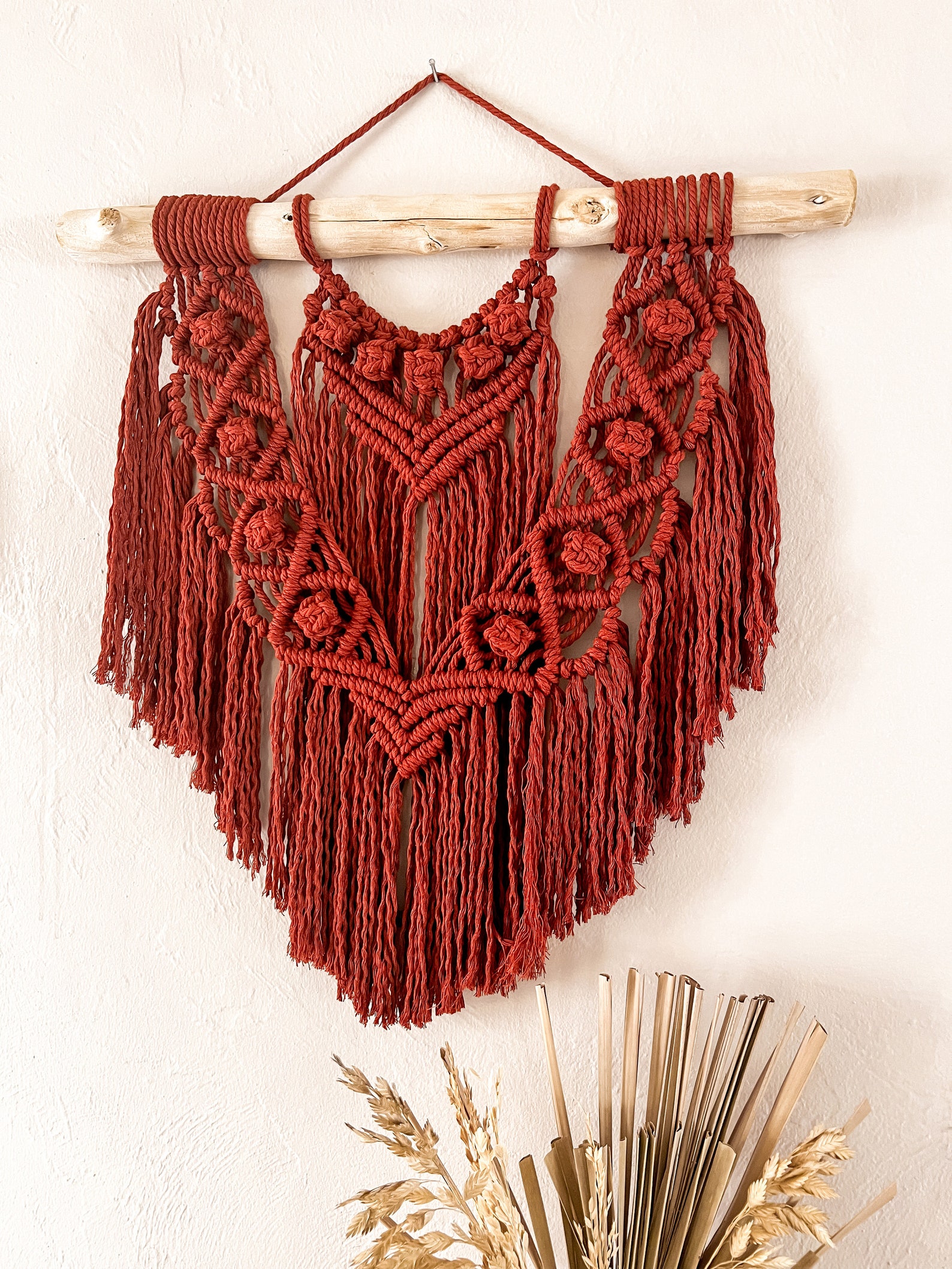 Colored Boho Macrame Wall Hanging Wall Decor Macrame Wall Etsy