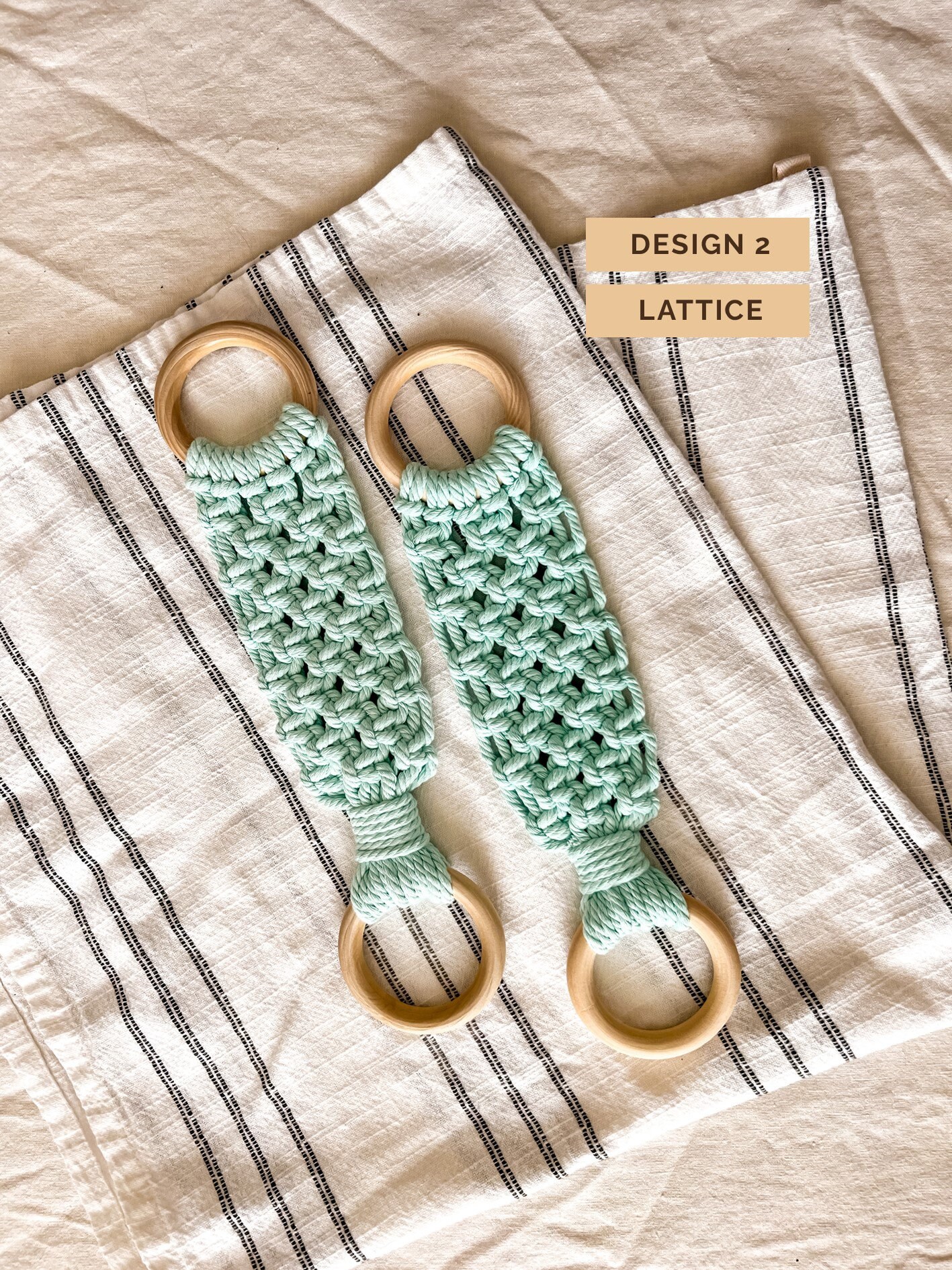 macrame-tea-towel-holder-pair-kitchen-towel-hanger-boho-etsy