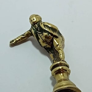 Vintage Antique Dickens Character Dickensian Brass Pipe Tamper