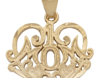 Cubic Zirconia #1 Mom Heart Pendant
