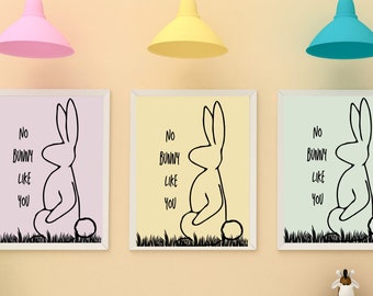Lámina de Pascua "No hay conejito como tú", decoración de primavera (descarga digital)