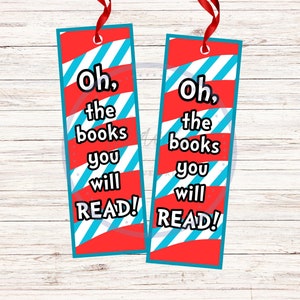 Oh die Bücher, die du lesen wirst | Lesen Sie Across Amerika | Druckbare Lesezeichen| Sofort Download Lesezeichen| Dr. Seuss Woche Lesezeichen | Reader Lesezeichen