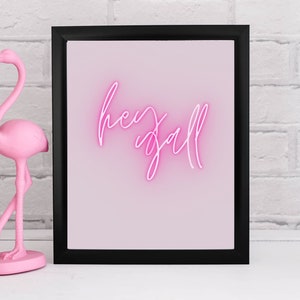 Hey Yall, Hanging Wall Decor, Pink Wall Art, Room Decor, Printable Wall Art, Digital Download, Wall Decor, Home Decor, Office Decor,