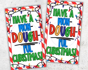 Christmas Play Dough Gift Tag | Printable Holiday Favor (PDF)