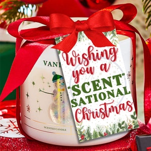 Ich wünsche Ihnen ein frohes Weihnachtsfest | Weihnachtsanhänger für Kerzen | Duft-Sational | Geschenkanhänger Weihnachten | Parfüm-Anhänger | Wertschätzung Anhänger |