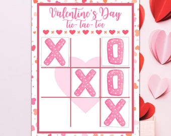 Gioco da tavolo del tris di San Valentino (download digitale)