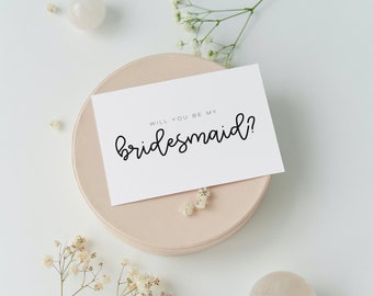 Bridesmaid Proposal Card | Minimalist Wedding Party Invitations (Digital Download)