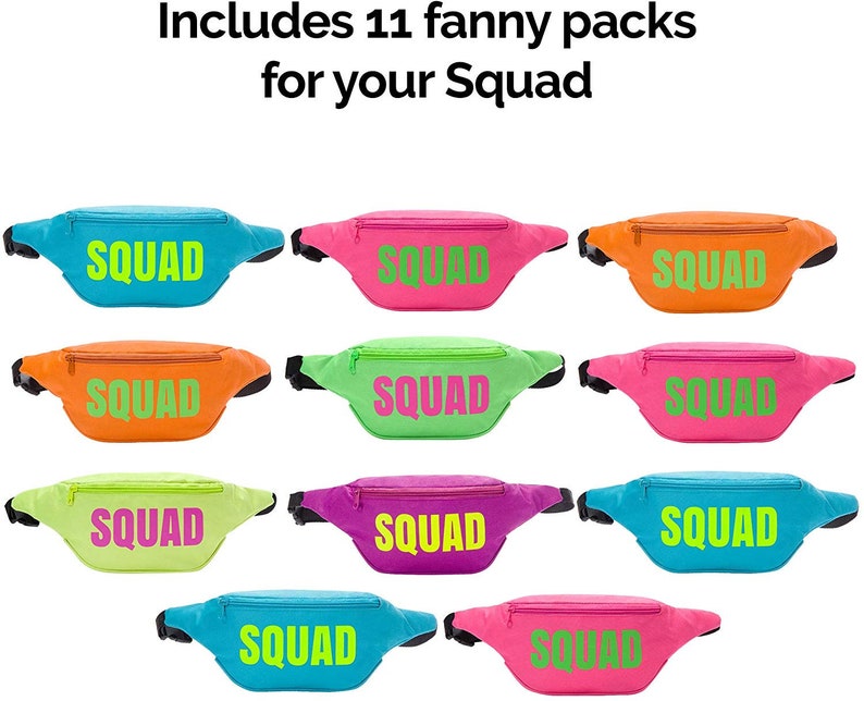 Bachelorette Neon Fanny Pack Set Bride Pack Etsy