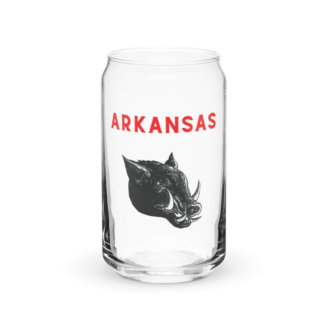 Stained Glass Razorback Arkansas Razorbacks Can-shaped Glass - Etsy