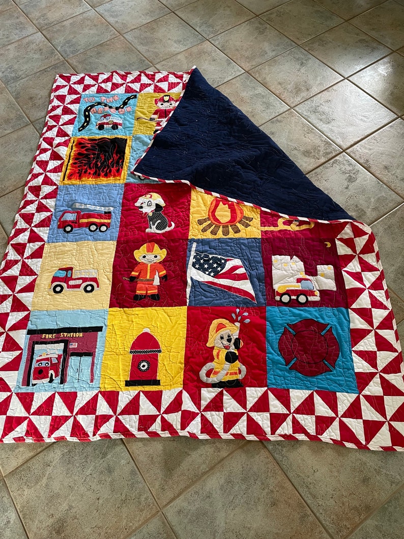Fire Patchwork Handmade Quilt Ready for Personalization - Etsy