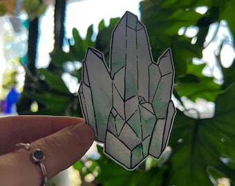 Green Watercolor Crystal