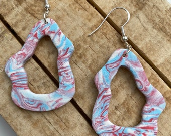 PENDIENTES DE ARCILLA / Ligero / Hecho a mano / Pendientes de declaración / Hipoalergénicos / Arcos