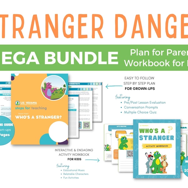 Stranger Danger Safety Prevention Lesson Plan Teaching Guide For Grown Ups Teachers Adults Engaging Workbook Activity Craft Book for Kids