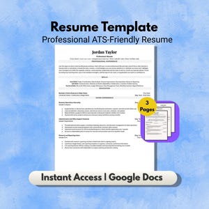 ATS対応の履歴書とカバーレターセット | プロフェッショナルリファレンス | Googleドキュメント | シンプルでモダン、編集も簡単 | デジタルダウンロード
