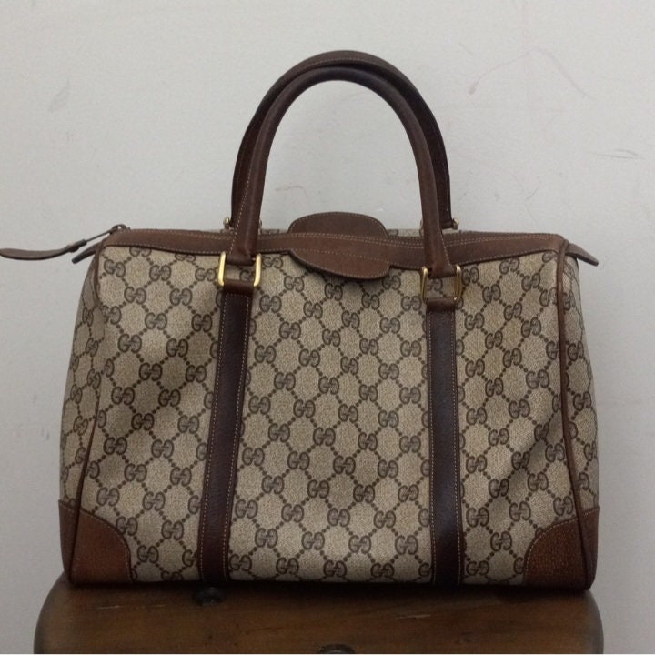 Authentic Vintage Gucci GG Monogram Supreme Boston Doctor Satchel