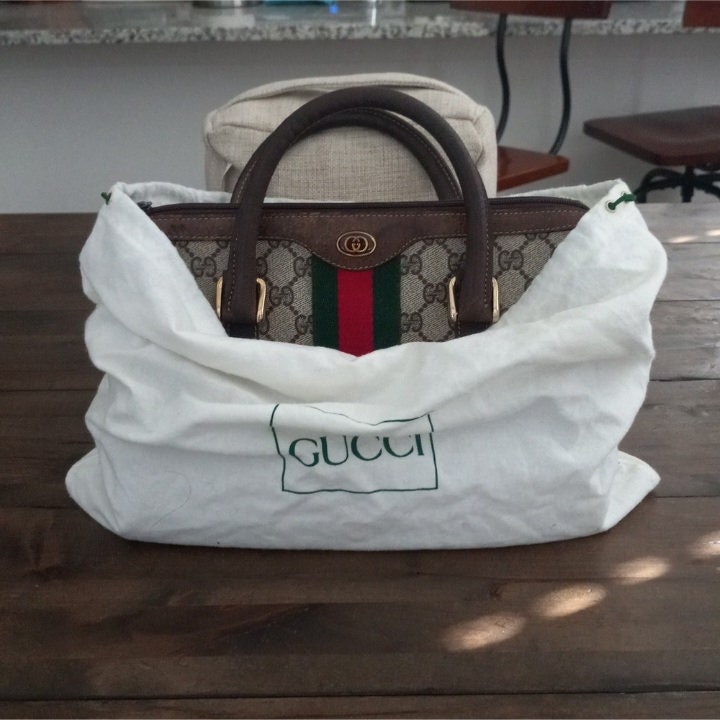 Vintage Gucci Striped Suede Speedy Bag – OMNIA