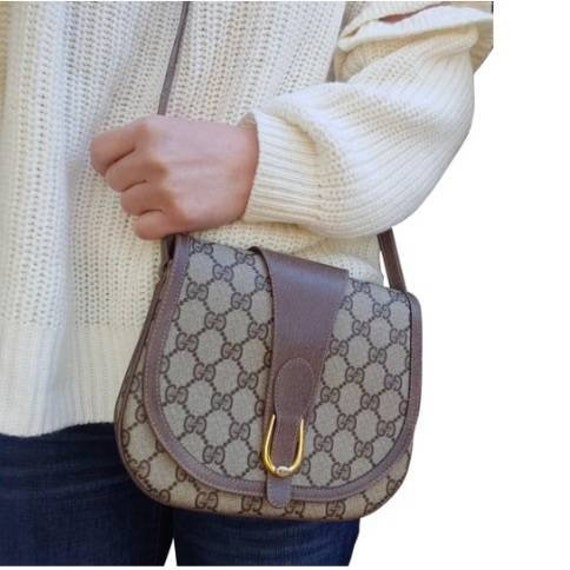 Vintage gucci monogram shoulder bag best sale