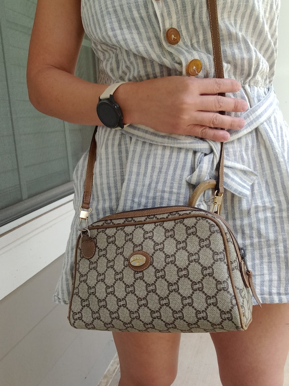 Authentic Vintage Gucci Plus GG Monogram Supreme Clutch Crossbody Bag Etsy