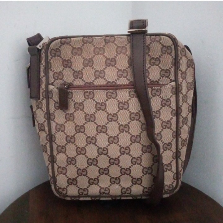 Authentic Gucci GG Monogram Supreme Flight Crossbody Bag - Etsy