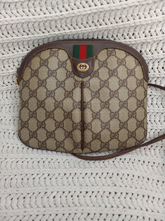 Authentic Vintage Gucci GG Monogram Supreme Sherry