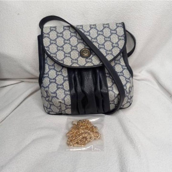 Vintage GUCCI GG Monogram Canvas Two-Way Clutch Shoulder Crossbody