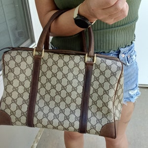 Bolso tipo cartera Boston Doctor con monograma GG de Gucci auténtico y vintage