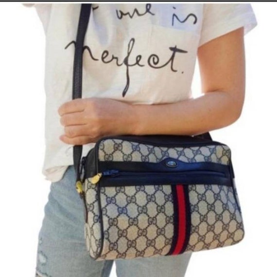 Authentic Vintage Gucci GG Monogram Supreme Sherry Web