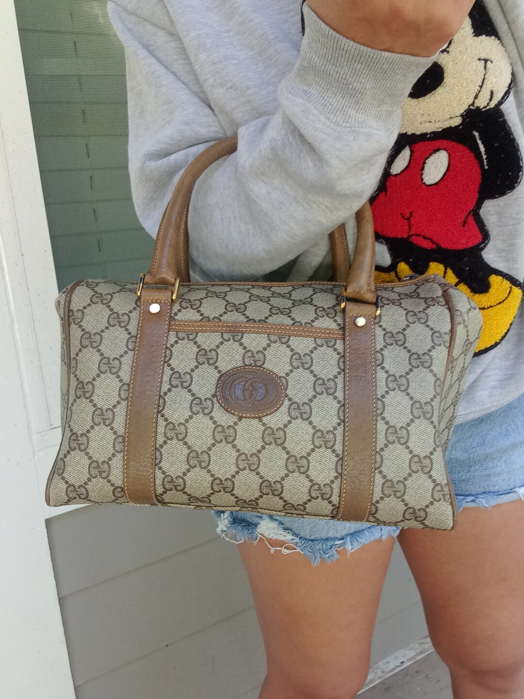 ❗️希少美品GUCCI ボストンバッグ old GUCCI Gucci Speedy Vintage Brown Leather Boston Bag Pre owned