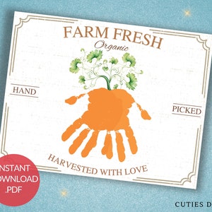Fall Handprint Art Printable Crafts for kids Memory Keepsake Craft Personalized Handprint Art Thanksgiving Preschool Activity Kindergarten