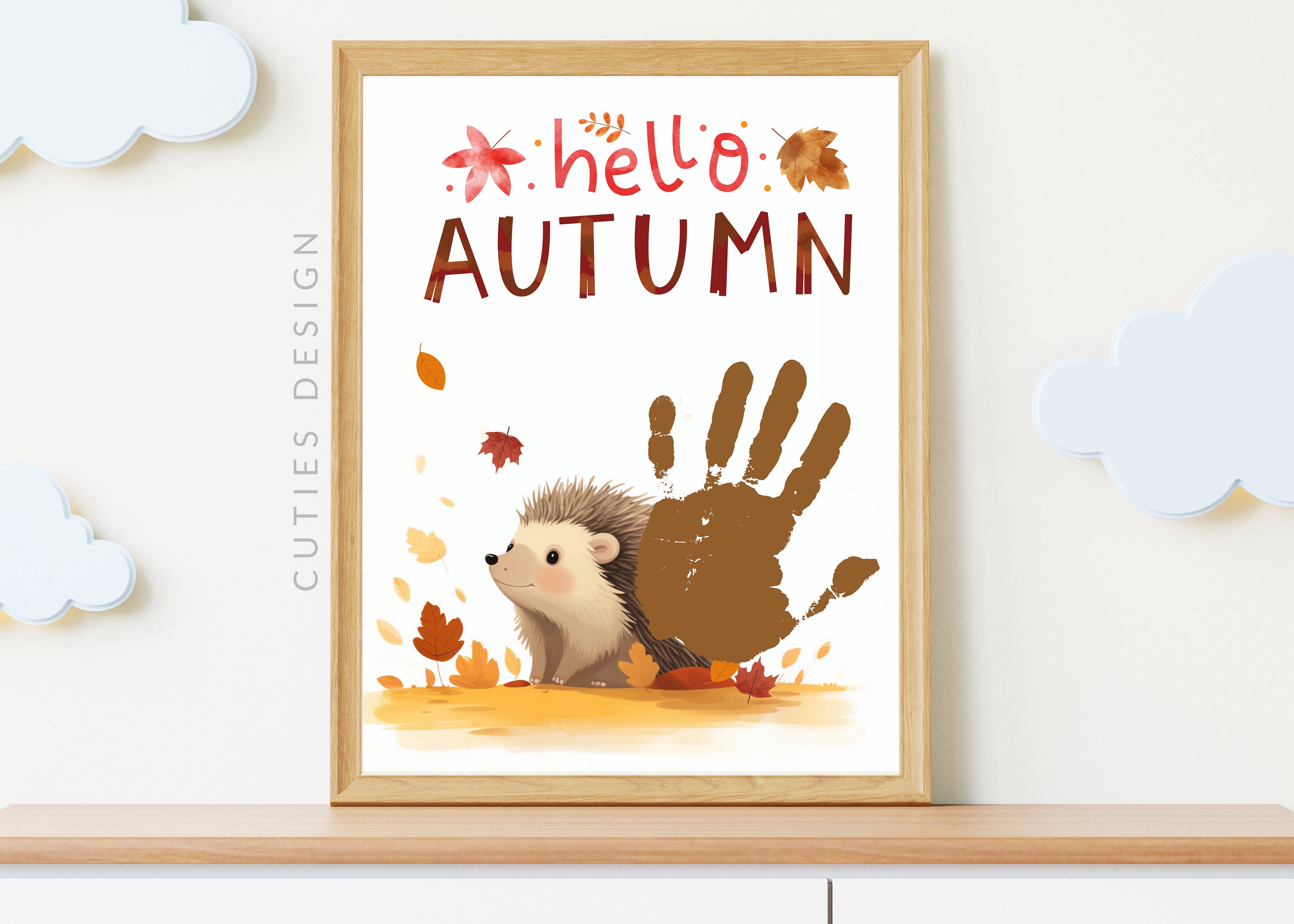 Handprint Art Fall Printable Craft Bundle for Baby Toddler Memory ...
