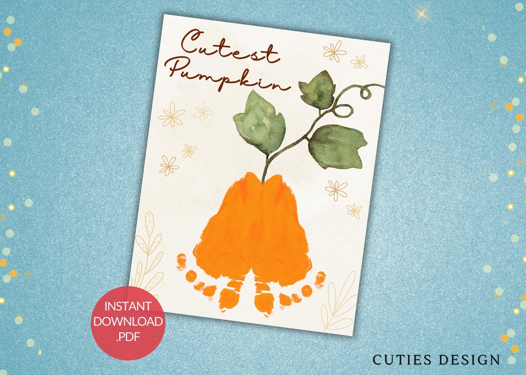 Handprint Art Thanksgiving Printable Craft for Baby Memory Keepsake Art ...