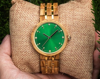 Personalized Wooden Watch for Women: Engraved Sandalwood Gift
