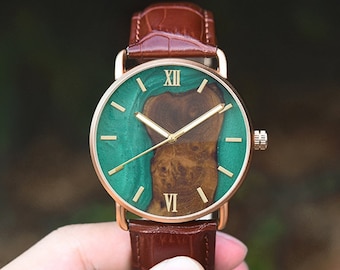 Custom Engraved Wooden Watch for Him - Personalized Gift for Men - Unique Handcrafted Timepiece